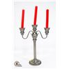 Image 1 : PARTY-LITE 3-ARM BRUSHED SILVER CANDELABRA