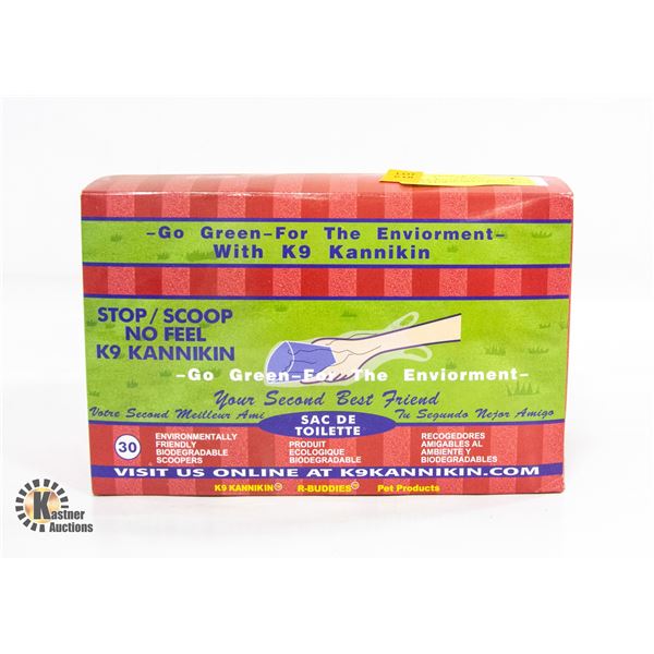 NEW BOX OF K9 KANNIKIN - BIODEGRADABLE DODO SCOOP