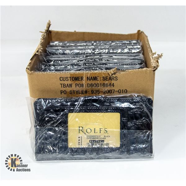 BRAND NEW CASE OF 12 BLACK ROLFS LARGE PURSE