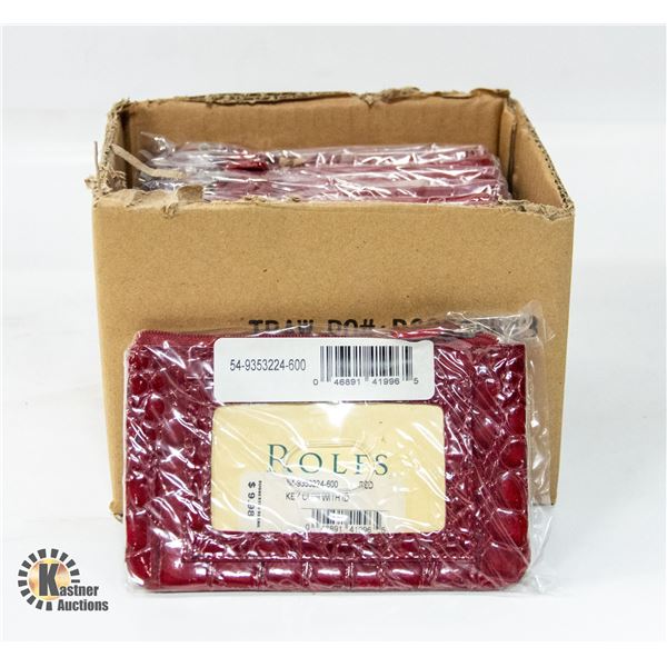 BRAND NEW CASE OF 12 RED ROLFS SMALL PURSE