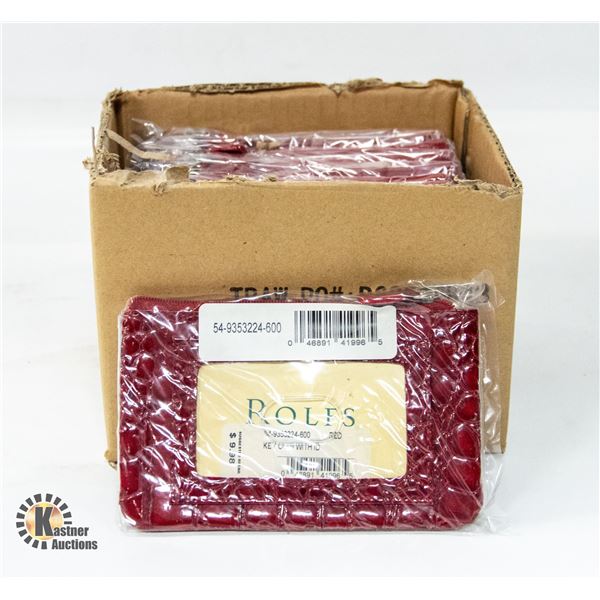 BRAND NEW CASE OF 12 RED ROLFS SMALL PURSE