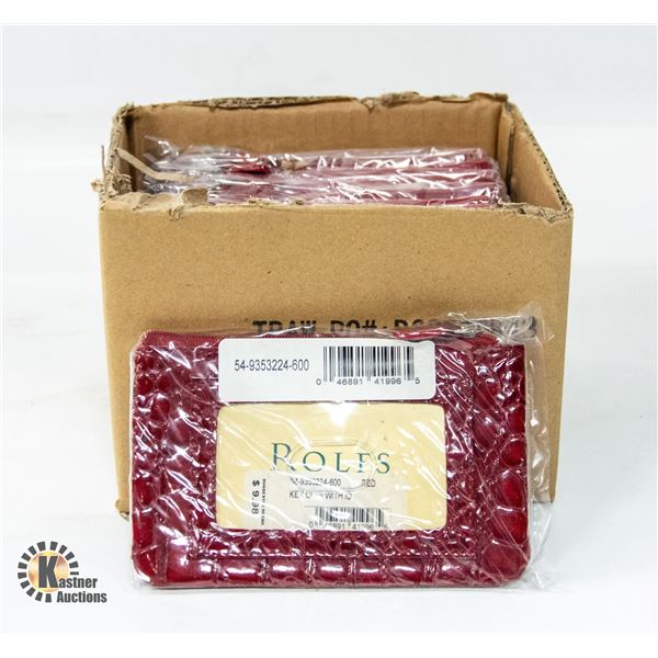 BRAND NEW CASE OF 12 RED ROLFS SMALL PURSE