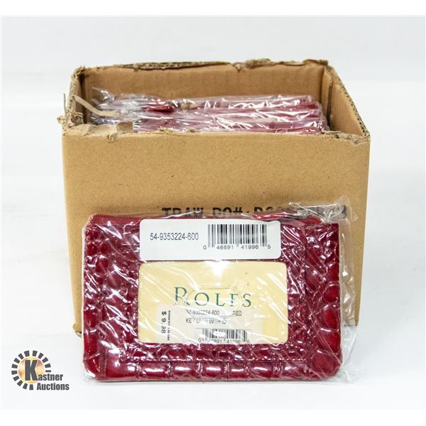 BRAND NEW CASE OF 12 RED ROLFS SMALL PURSE