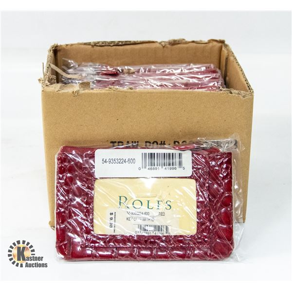 BRAND NEW CASE OF 12 RED ROLFS SMALL PURSE