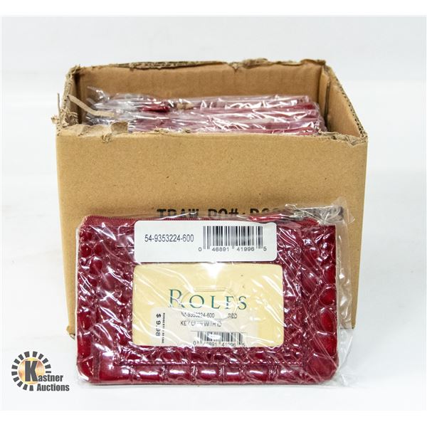 BRAND NEW CASE OF 12 RED ROLFS SMALL PURSE