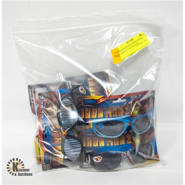 5 NEW IRON MAN SUNGLASSES - VARIOUS COLOURS AND
