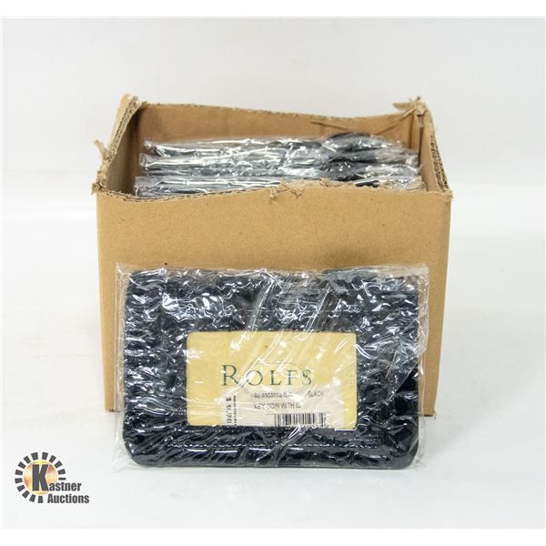 BRAND NEW CASE OF 12 BLACK  ROLFS SMALL PURSE