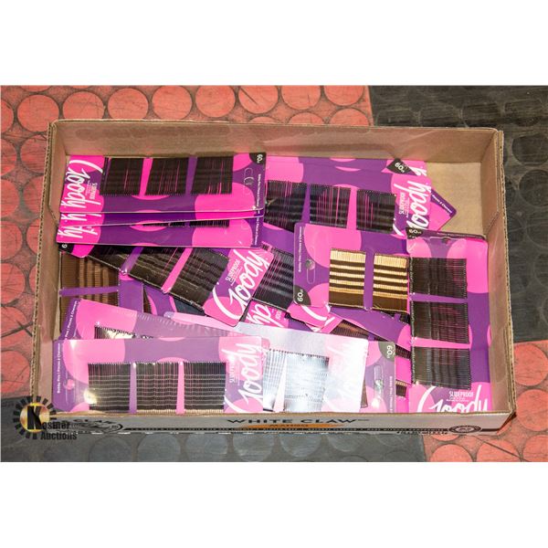 LARGE FLAT OF NEW SLIDE PROOF BOBBY PINS