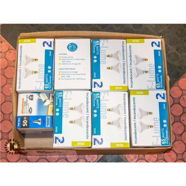 BOX OF ASSORTED BULBS
