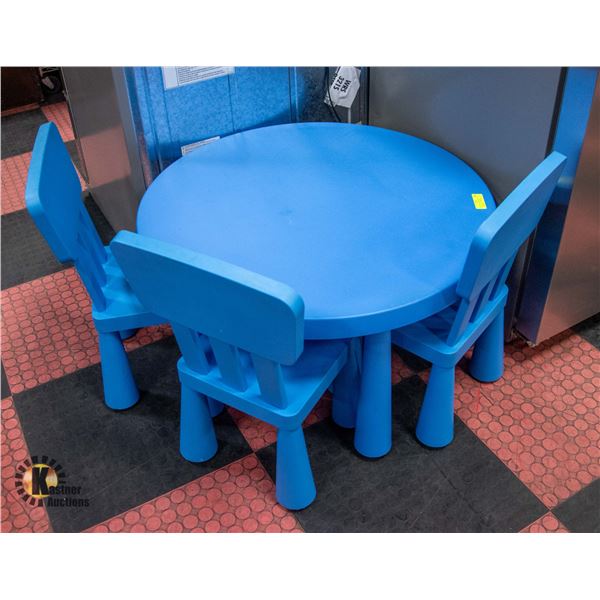 IKEA CHILDREN'S TABLE W/ 3 CHAIRS AND