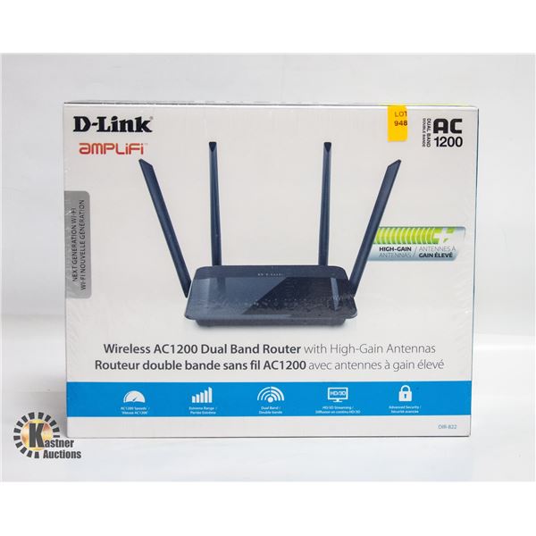 D-LINK DIR-822 AC1200 WIRELESS DUAL BAND ROUTER