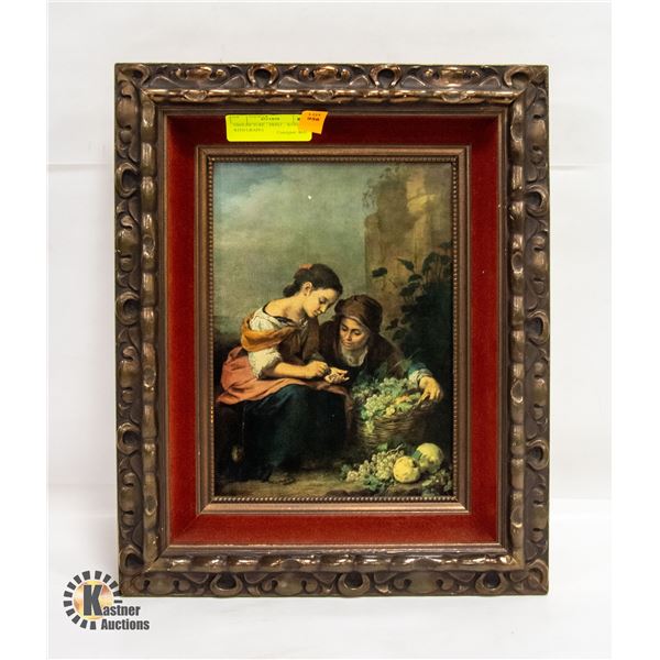 1960S PICTURE – PRINT – WOMAN WITH GRAPES