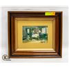 Image 1 : ANTIQUE WOOD FRAMED PICTURE – OLD MAN AND WOMAN