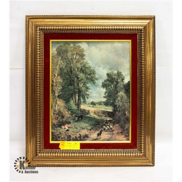 1960S PICTURE – PRINT – GOLD ETCHED FRAME WITH