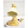 Image 1 : VINTAGE CERAMIC LADY TULIP BEDSIDE LAMP