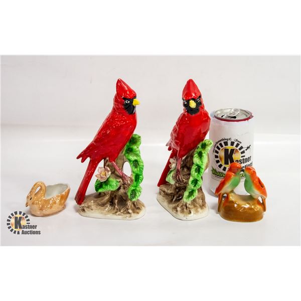 COLLECTION OF MADE IN JAPAN PORCELAIN BIRDS