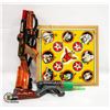 Image 1 : TIN TOY SPACE RAY GUN, POLICE GUN & RING TOSS GAME