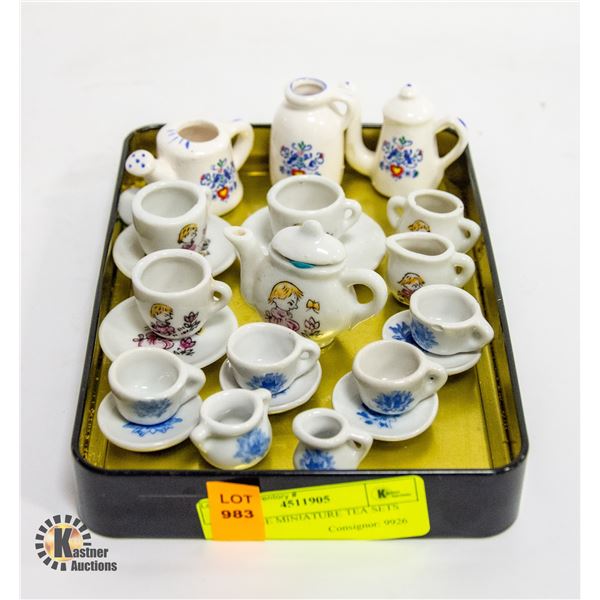 3 VINTAGE MINIATURE TEA SETS