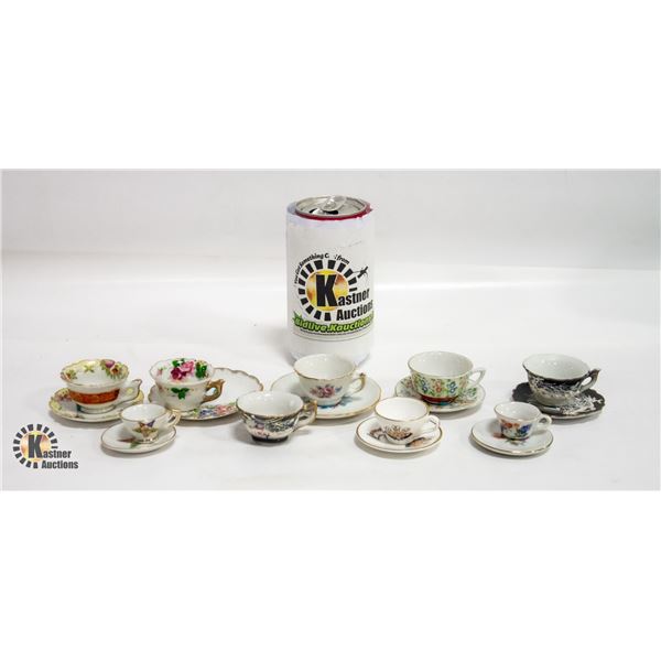 VINTAGE COLLECTION OF MINIATURE CUPS AND SAUCERS
