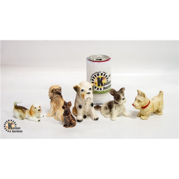 COLLECTION OF PORCELAIN DOG STATUES