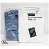 Image 1 : NEW MEN'S SHIRTS 1DENIM 1WHITE SIZE 2XL