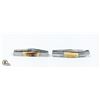 Image 1 : 2 NEW TWIN TREE "BONE HANDLED" FOLDING KNIVES