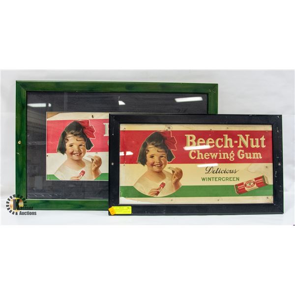2 BEECH-NUT CHEWING GUM ADVERTISEMENTS
