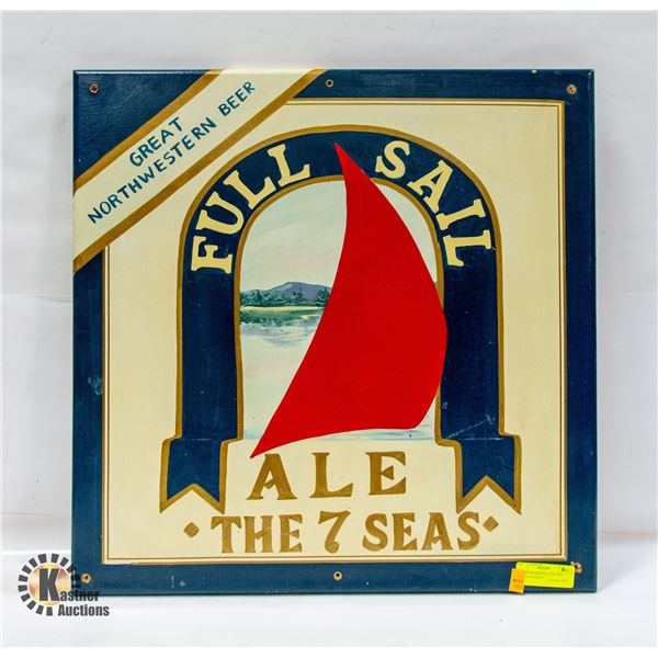 HANDPAINTED FULL SAIL ALE ADVERTISEMENT