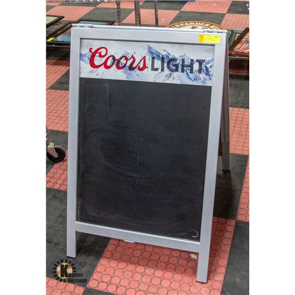 COORS LIGHT A-FRAME CHALKBOARD MENU