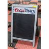 Image 1 : COORS LIGHT A-FRAME CHALKBOARD MENU