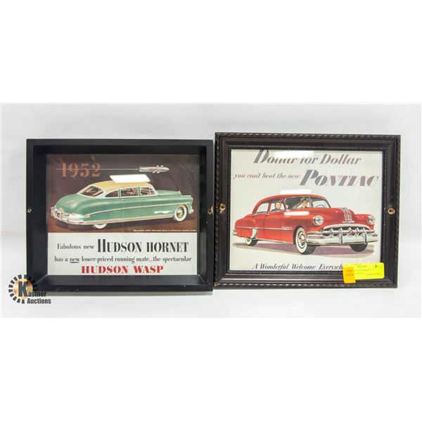 4 VINTAGE AUTOMOBILE ADVERTISEMENTS