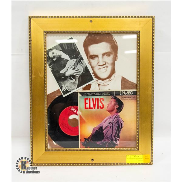 FRAMED ELVIS MEMORABILIA