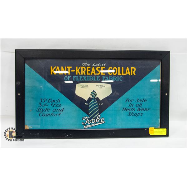 KANT-KREASE & TOOK BROS LTD COLLAR ADVERTISEMENTS
