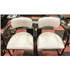 Image 1 : SET OF 2 RETRO MODERN BLACK AND WHITE CHAIRS