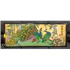 Image 1 : BRIGHT COLORED BLACK LAQUER – CHINESE SCREEN WITH