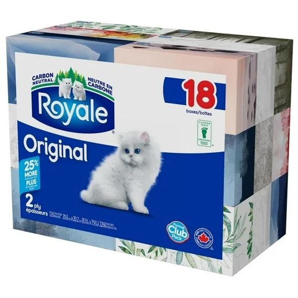 BRAND NEW ROYALE 18 PACK OF FACIAL TISSUE PAPER