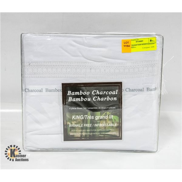 BAMBOO CHARCOAL KING 4PC SHEET SET