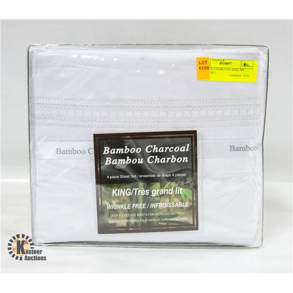 BAMBOO CHARCOAL KING 4PC SHEET SET