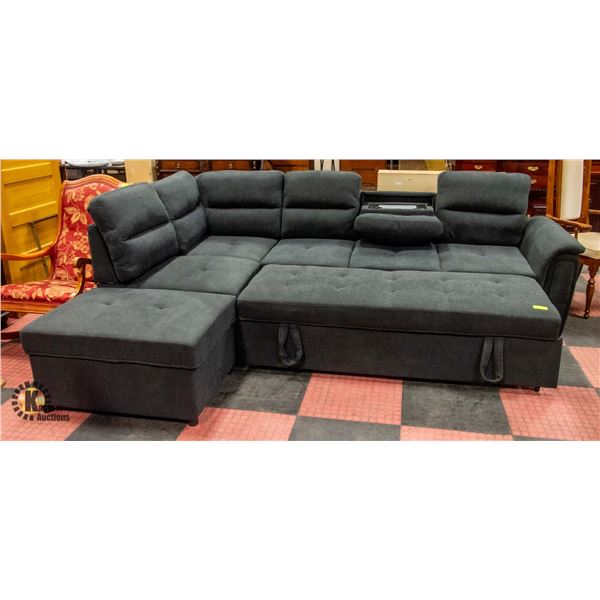 NEW IN BOX SECTIONAL WITH USB CHARGING PORTS,