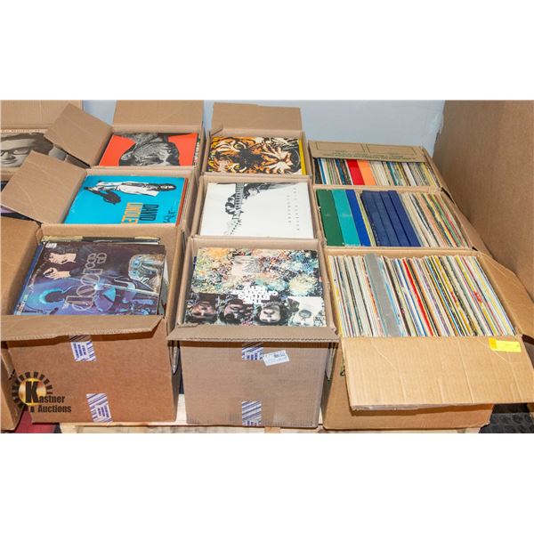 PALLET OF RECORDS INCLUDES ROCK, POP, COUNTRY &
