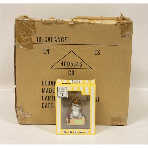 BRAND NEW CASE WITH 24 HANGING CAT ORNAMENTS