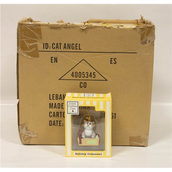 BRAND NEW CASE WITH 24 HANGING CAT ORNAMENTS