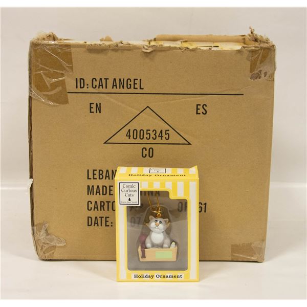 BRAND NEW CASE WITH 24 HANGING CAT ORNAMENTS