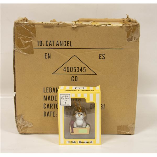 BRAND NEW CASE WITH 24 HANGING CAT ORNAMENTS