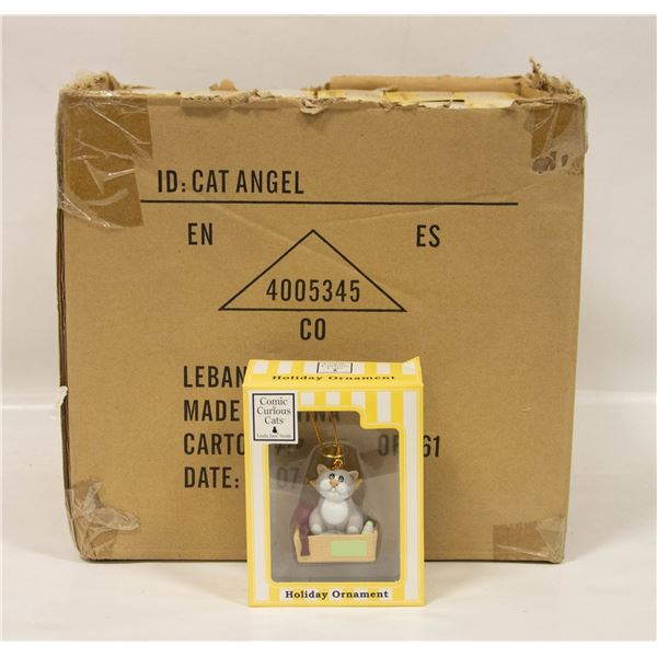 BRAND NEW CASE WITH 24 HANGING CAT ORNAMENTS