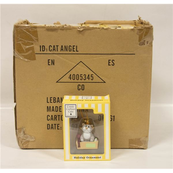 BRAND NEW CASE WITH 24 HANGING CAT ORNAMENTS