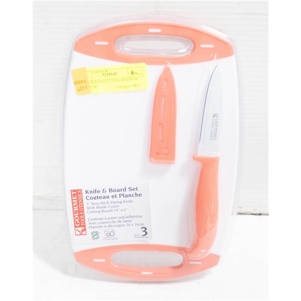 NEW SEALED CUTTING BOARD & KNIFE SET