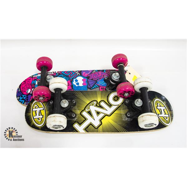 LOT OF 2 MINI SKATEBOARDS - MONSTER HIGH & HALO