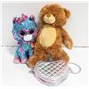 Image 1 : 2 STUFFED ANIMALS, CHILDS PURSE