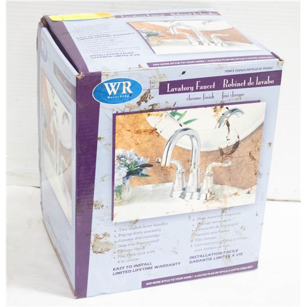 WATER RIDGE CHROME BATHROOM FAUCET - NEVER BEEN